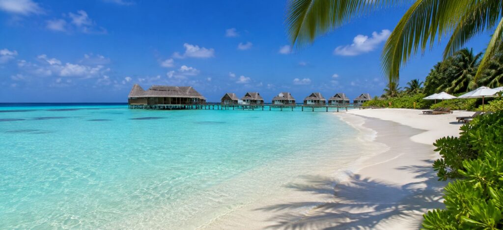 Overwater bungalows, Maldives